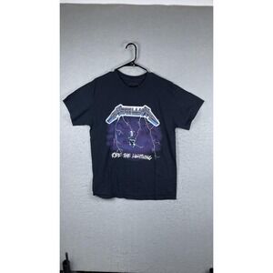 Metallica Shirt Mens Large Black Ride The Lightning Band‎ Rock Graphic Tee Metal